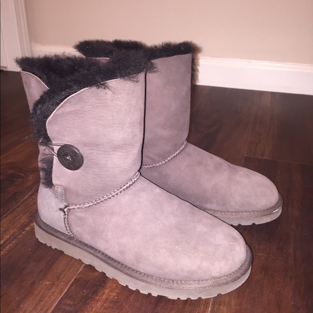 Dark brown Bailey Button UGG boots